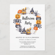 Söt Glad Halloween-illustration Party