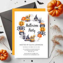 Söt Glad Halloween-illustration Party