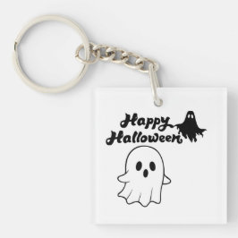 Söt Glad Halloween Spökena Nyckelring