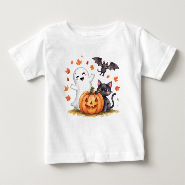 Söt Glad Halloween T-shirt (Framsida)