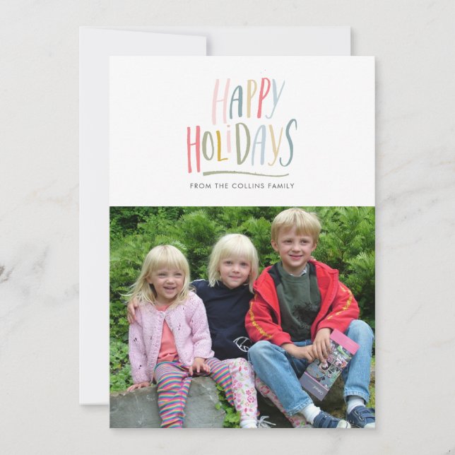 Söt Glad Jul Bild Julkort (Framsida)