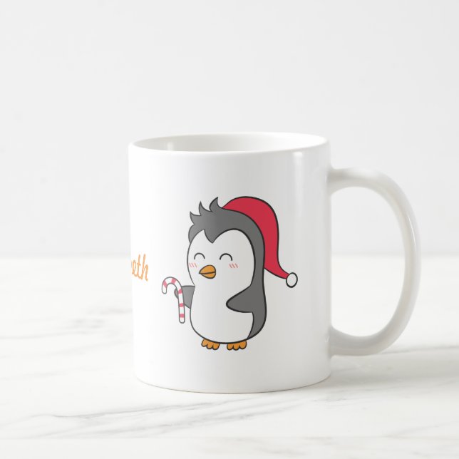 Söt Glad Jul Pingvin Karamellpinne För Barn Kaffemugg (Höger)
