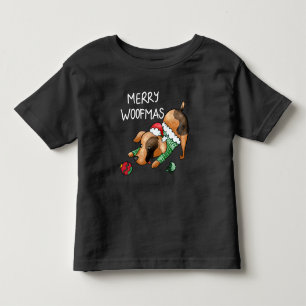 Söt Glad Julvalp Julhund Hund T Shirt