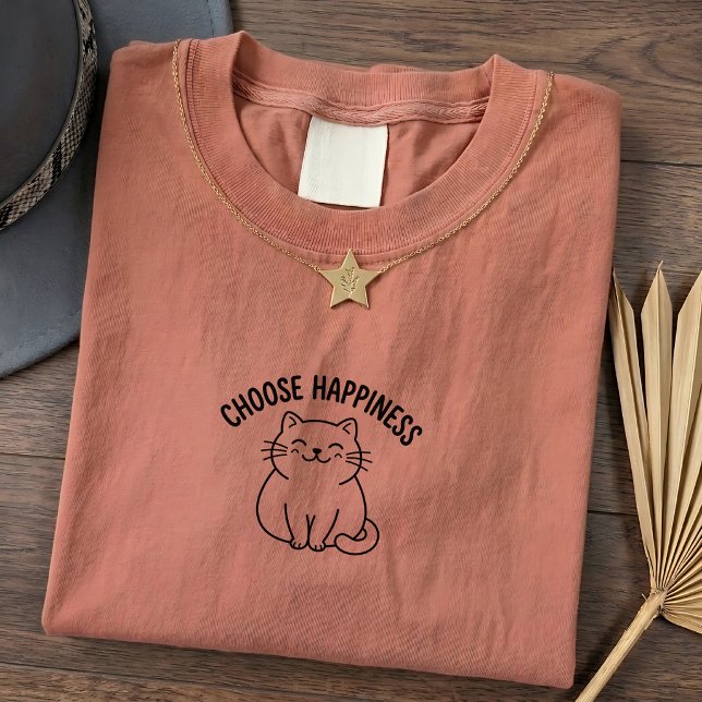 Söt Glad Katt Citat Grafisk T-Shirt (Skapare uppladdad)