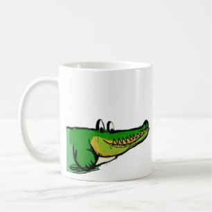 Söt & Glad Krokodil Kaffe Mugg Glad Krokodil