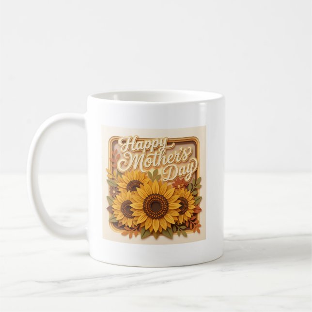 Söt Glad mors dag  Kaffemugg (Vänster)