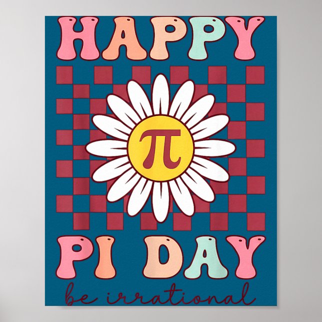 Söt Glad Pi-dags Paj Irrationell Poster (Framsidan)