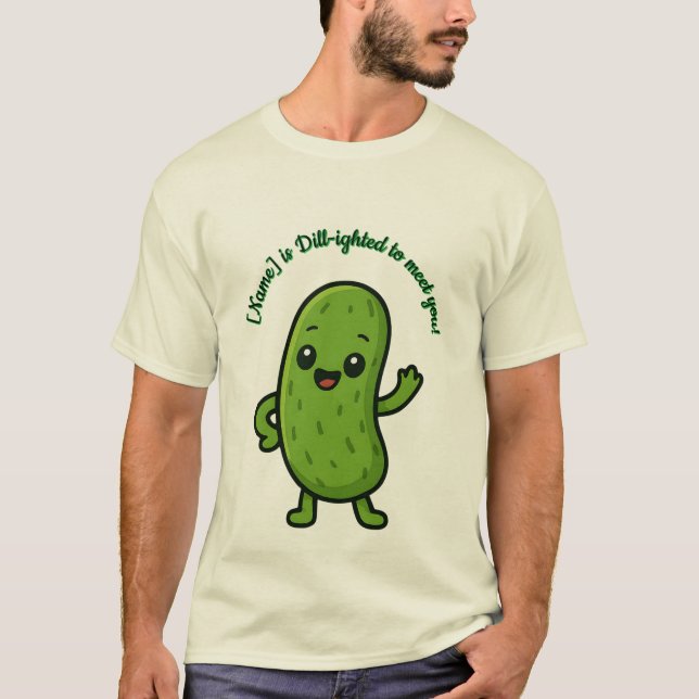 Söt Glad Pickle Kawaii Tecknad - Anpassningsbar  T Shirt (Framsida)