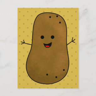 Söt Glad Potatis Vykort