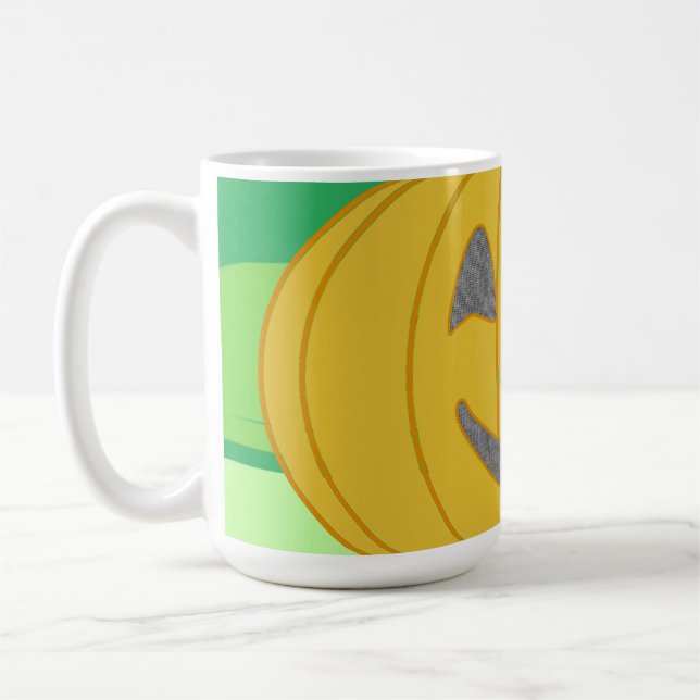 Söt Glad Skörd Pumpa Orange Kaffemugg (Vänster)