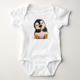 Söt Glad Skrattande Bebis Pingvin Kroppsoverall T Shirt
