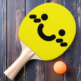 Söt Glad Smiley Gul Pingisracket