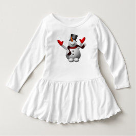 Söt Glad Snöman Tee Shirt