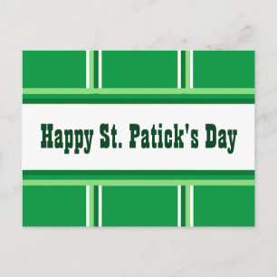 Söt Glad St. Patricks dag Randig Grön Helg Vykort