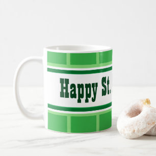 Söt Glad St. Patricks dag Randig Grön Kaffemugg