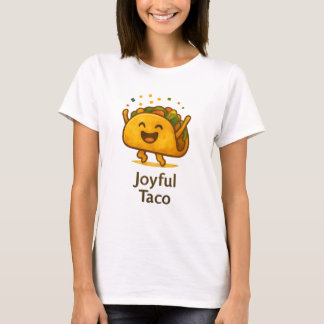 Söt Glad Taco Dam T-Shirt Rolig Fiesta T-Shirt
