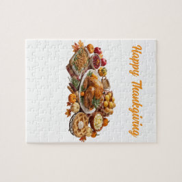 Söt Glad Thanksgiving Skördefest Pussel