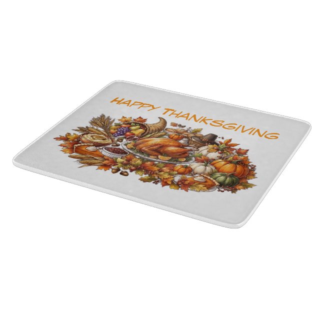 Söt Glad Thanksgiving Skördefest Skärbräda (Hörn)