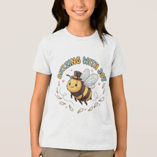 Söt, glädjestrålande honungsbi-tröja för barn t shirt