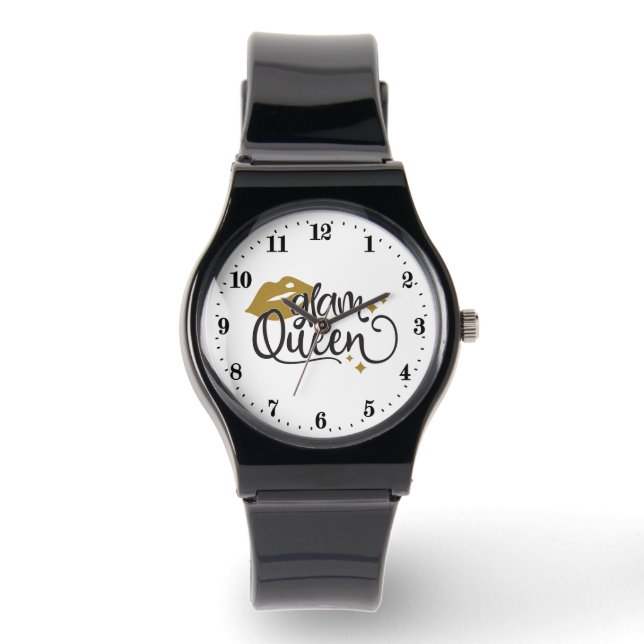 Söt glamourös drottning-ordkonst  armbandsur (Framsida)