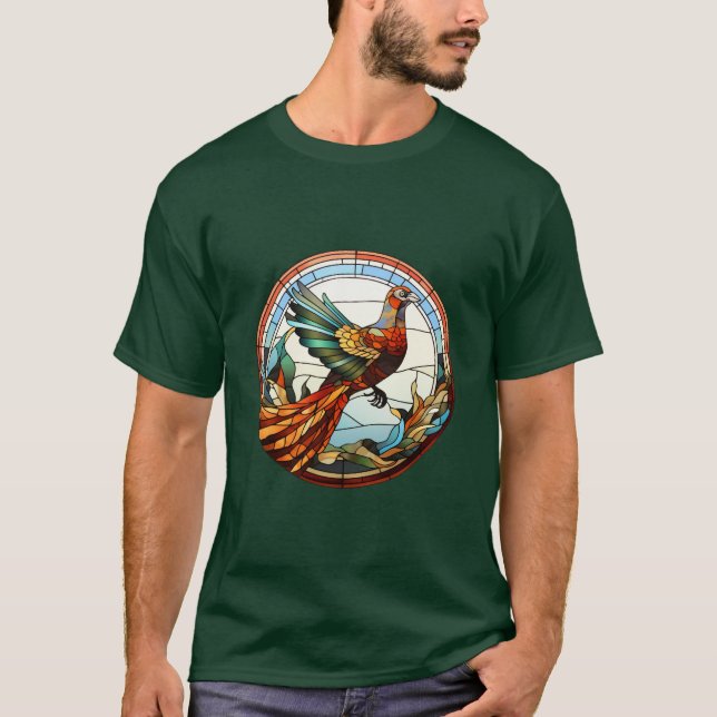 Söt glasaktigt Golden Pheasant T Shirt (Framsida)