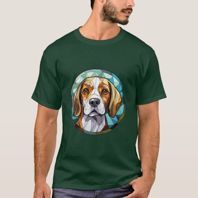 Söt, glasaktigt Hund av glasbeagle Hound T Shirt (Framsida)