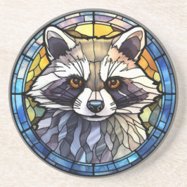 Söt glasaktigt rött Raccoon Underlägg