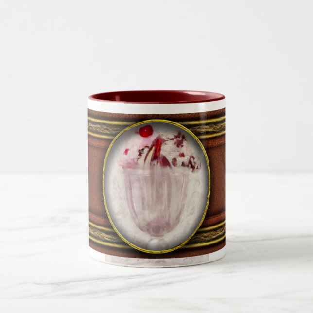 Söt - Glass - Glass-sundae Två-Tonad Mugg (Center)