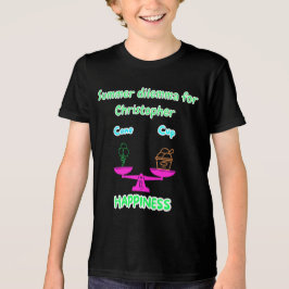 Söt Glass Sommar Dilemma Anpassat Namn Barn T-Shir T Shirt