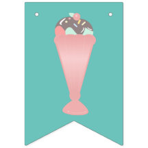 Söt Glass Sundae Rosa Pastellströssel