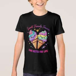 Söt Glass Vänskap Duo – "Söta Vänner För T Shirt