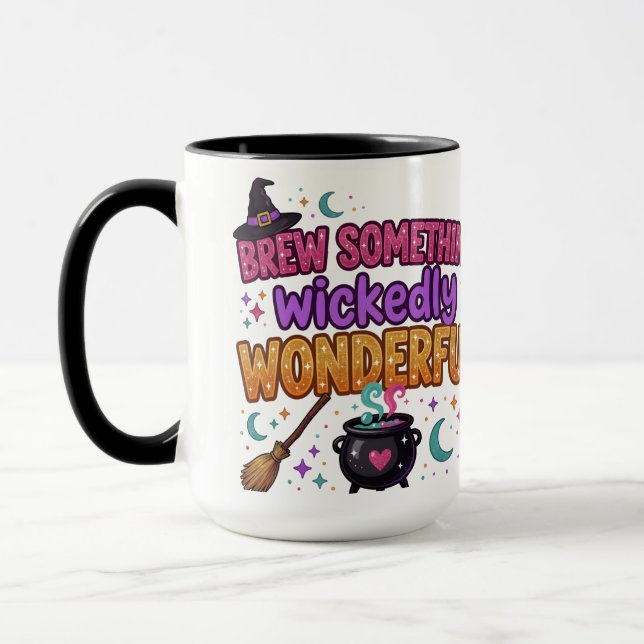 Söt glitter Halloween-design Mugg (Vänster)