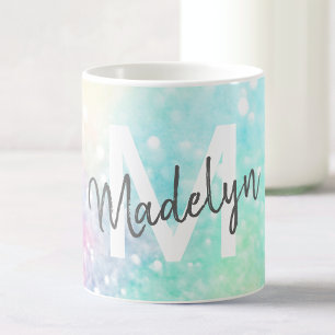 Söt Glitter Holografiskt irdescent Girly Kaffemugg