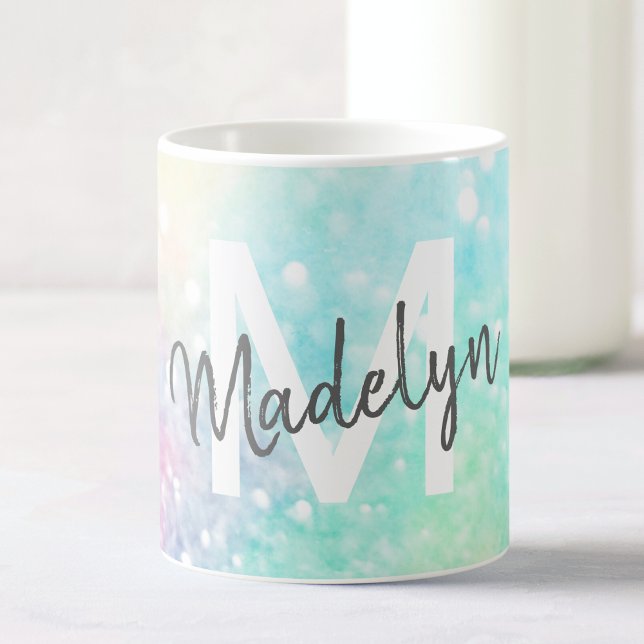 Söt Glitter Holografiskt irdescent Girly Kaffemugg (Skapare uppladdad)
