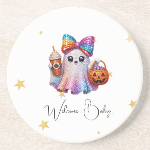 Söt glitterbågspökkemugge för Halloween Underlägg
