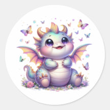 söt glitterdrake baby