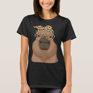 Söt Gnagare Kapybara Snällt Vilt Djur Höger Kapyba T Shirt