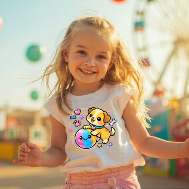 Söt gnistrande valp Y2K-toddlertröja T Shirt (Skapare uppladdad)