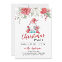 Söt gnom-blommigten och julvintern party I