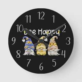 Söt gnombi insekt älskare rund klocka