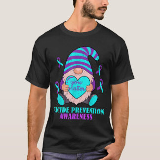 Söt Gnome Hjärta Din Fråga Förebyggande Medvetenhe T Shirt