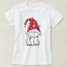 Söt Gnome Katt T-Shirt