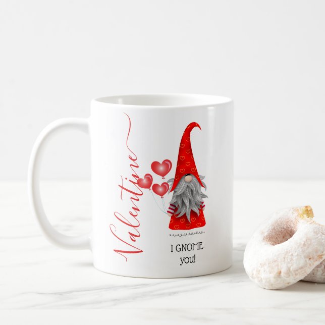 Söt GNOMEar dig på Alla hjärtans dag Kaffemugg (Med munk)