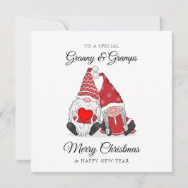 Söt gnompar Granny & Gramps jul Julkort