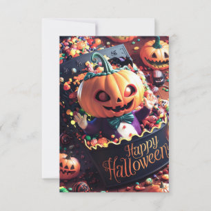 Söt God Halloween Välkomstkort #5 Inbjudningar