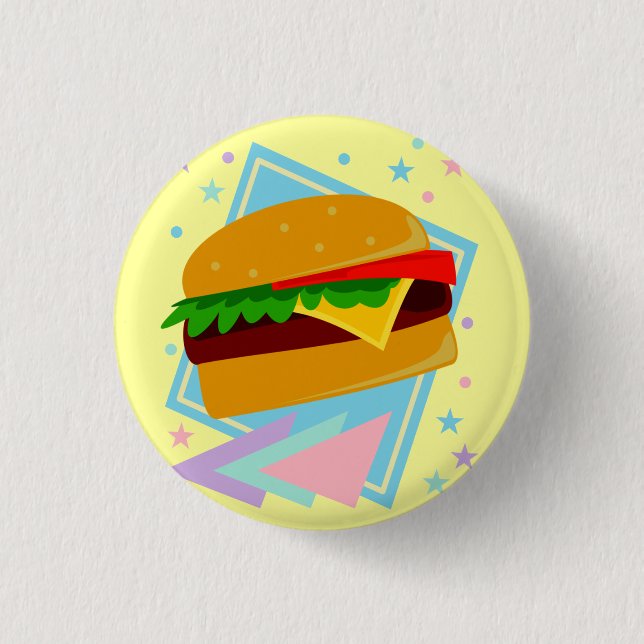 Söt God Hamburgare Knapp (Framsida)