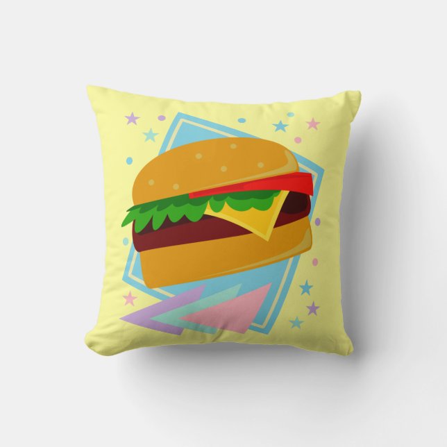 Söt God Hamburgare Kudde (Framsida)
