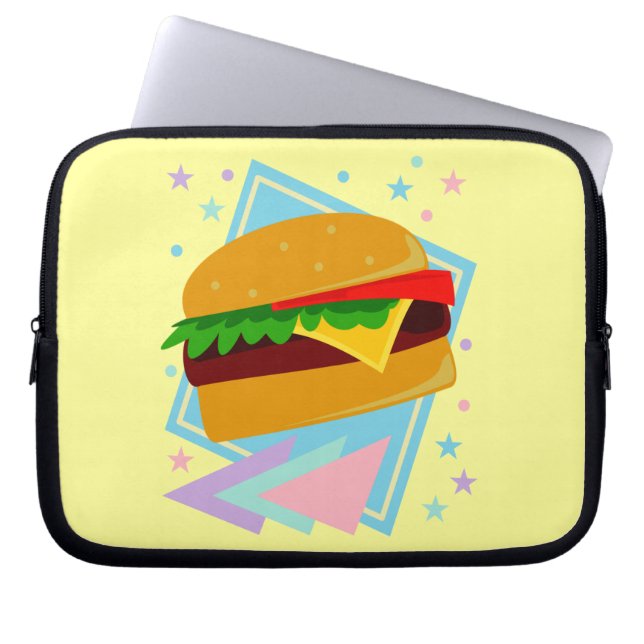 Söt God Hamburgare Laptop Fodral (Framsidan)