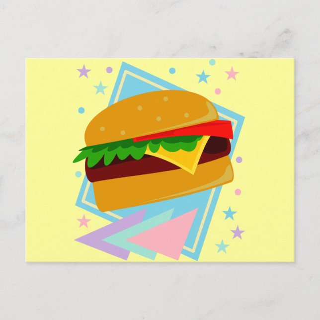 Söt God Hamburgare Vykort (Framsida)