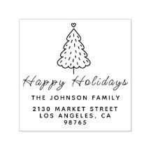 Söt God Jul Familjenamn Returadress